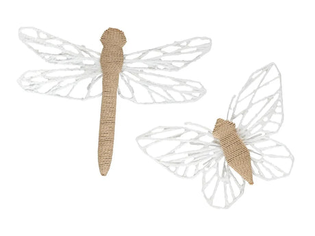 Wings Up Light Brown/Off-White Wall Decor by Crestview at Eve Furniture