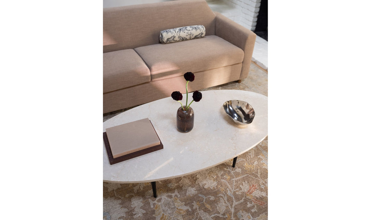 Winona Coffee Table Botticino Beige Marble by Moe's Home at Eve Furniture