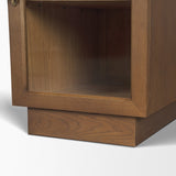 Winsford Two-Tone Oak Writing Desk w/ Glass Doors by Mercana at Eve Furniture