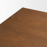 Winsford Two-Tone Oak Writing Desk w/ Glass Doors by Mercana at Eve Furniture