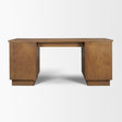 Winsford Two-Tone Oak Writing Desk w/ Glass Doors by Mercana at Eve Furniture
