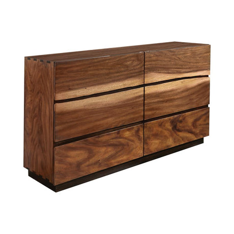 Winslow Smokey Walnut/Coffee Bean 6-Drawer Dresser