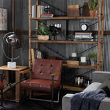 Winslow Brown/Black Rectangular Bookshelf by Crestview at Eve Furniture