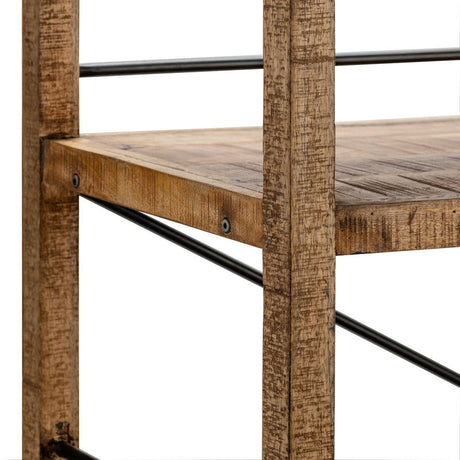 Winslow Brown/Black Rectangular Bookshelf by Crestview at Eve Furniture