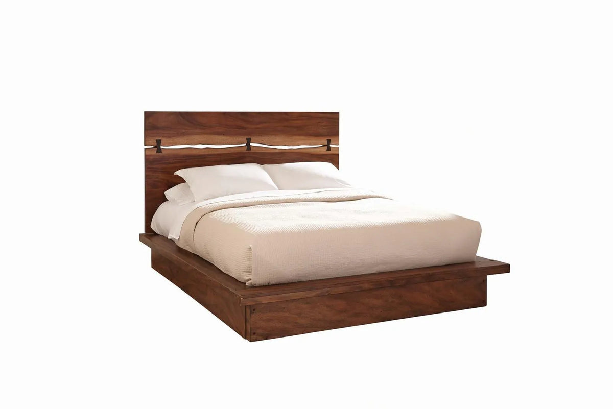 Winslow California King Bed Smokey Walnut/Coffee Bean by Coaster at Eve Furniture