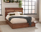 Winslow Queen Bed Smokey Walnut/Coffee Bean