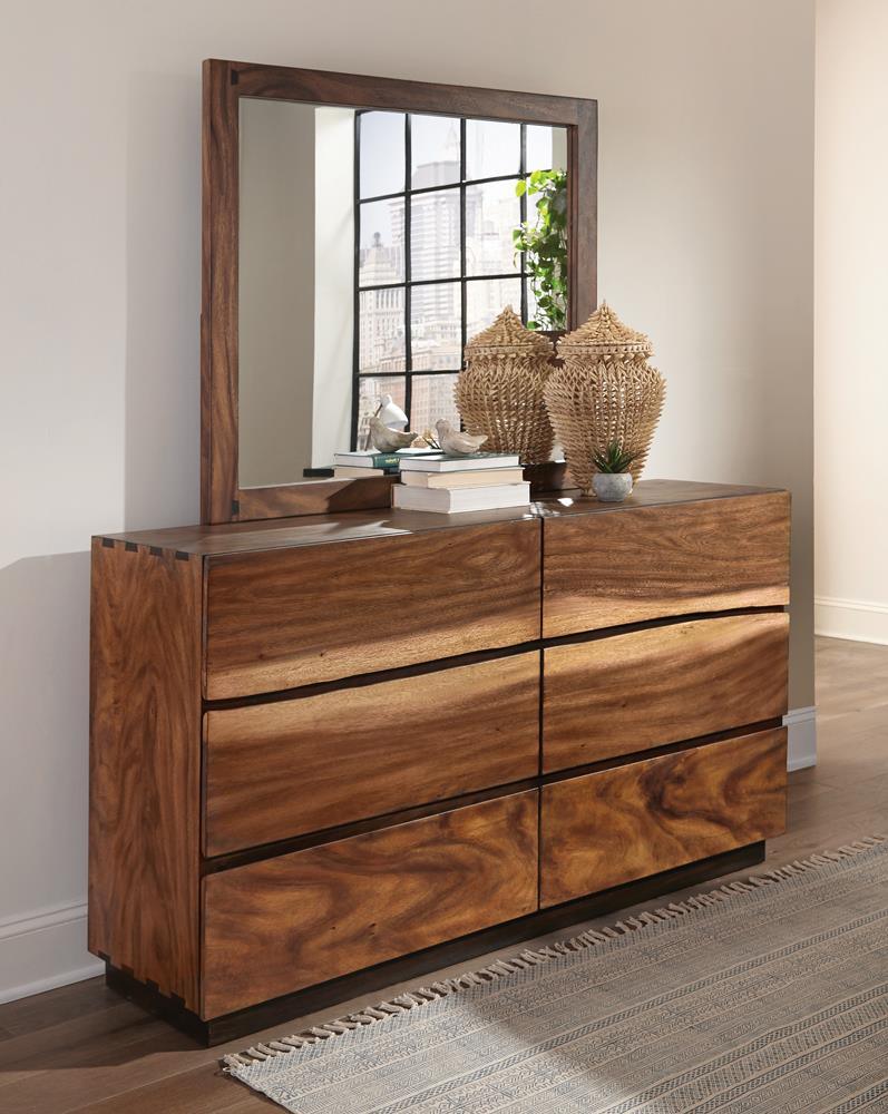 Winslow Smokey Walnut and Coffee Bean 6-Drawer Dresser by Coaster at Eve Furniture