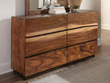 Winslow Smokey Walnut and Coffee Bean 6-Drawer Dresser by Coaster at Eve Furniture
