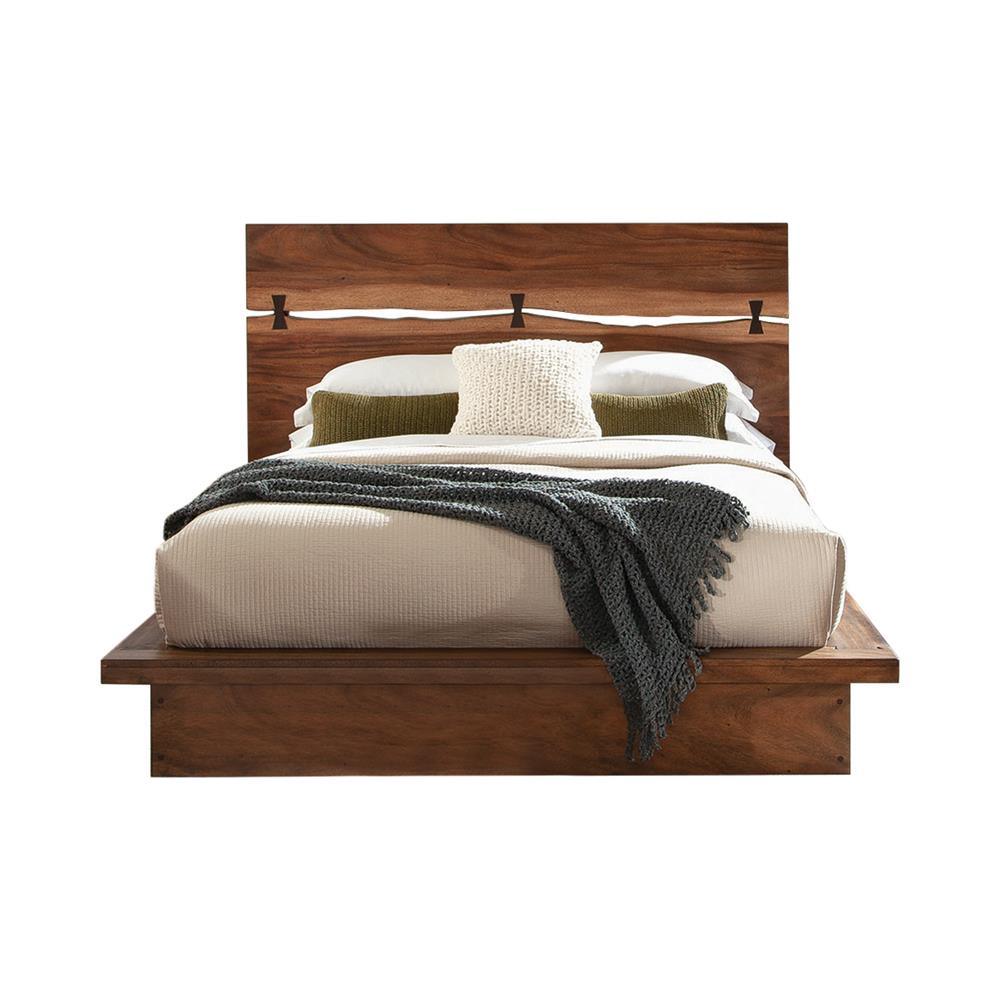 Winslow Smokey Walnut and Coffee Bean Eastern King Bed by Coaster at Eve Furniture