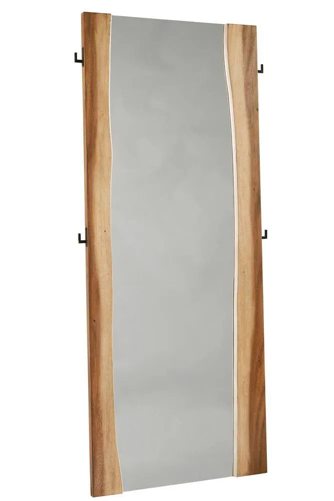 Winslow Smokey Walnut and Coffee Bean Standing Mirror by Coaster at Eve Furniture