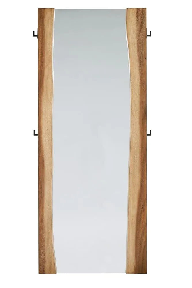 Winslow Smokey Walnut and Coffee Bean Standing Mirror by Coaster at Eve Furniture