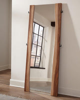 Winslow Smokey Walnut and Coffee Bean Standing Mirror by Coaster at Eve Furniture
