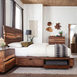 Winslow Smokey Walnut and Coffee Bean Storage Eastern King Bed by Coaster at Eve Furniture