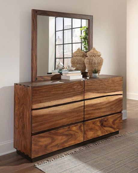 Winslow Smokey Walnut Mirror by Coaster at Eve Furniture