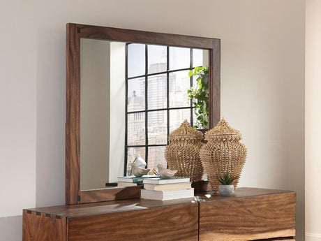 Winslow Smokey Walnut Mirror by Coaster at Eve Furniture