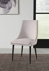 Winston Ash Grey/Black Upholstered Metal Leg Dining Chair (Set of 2) by Modus Furniture at Eve Furniture