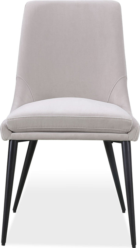 Winston Ash Grey/Black Upholstered Metal Leg Dining Chair (Set of 2) by Modus Furniture at Eve Furniture