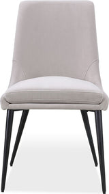 Winston Ash Grey/Black Upholstered Metal Leg Dining Chair (Set of 2) by Modus Furniture at Eve Furniture