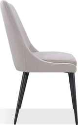 Winston Ash Grey/Black Upholstered Metal Leg Dining Chair (Set of 2) by Modus Furniture at Eve Furniture