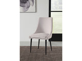 Winston Ash Grey/Black Upholstered Metal Leg Dining Chair (Set of 2) by Modus Furniture at Eve Furniture