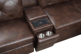Winston Brown RAF Power Reclining Sectional (w/ Pull-Out Bed) by Happy Homes at Eve Furniture