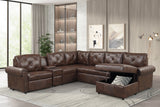 Winston Brown RAF Power Reclining Sectional (w/ Pull-Out Bed) by Happy Homes at Eve Furniture