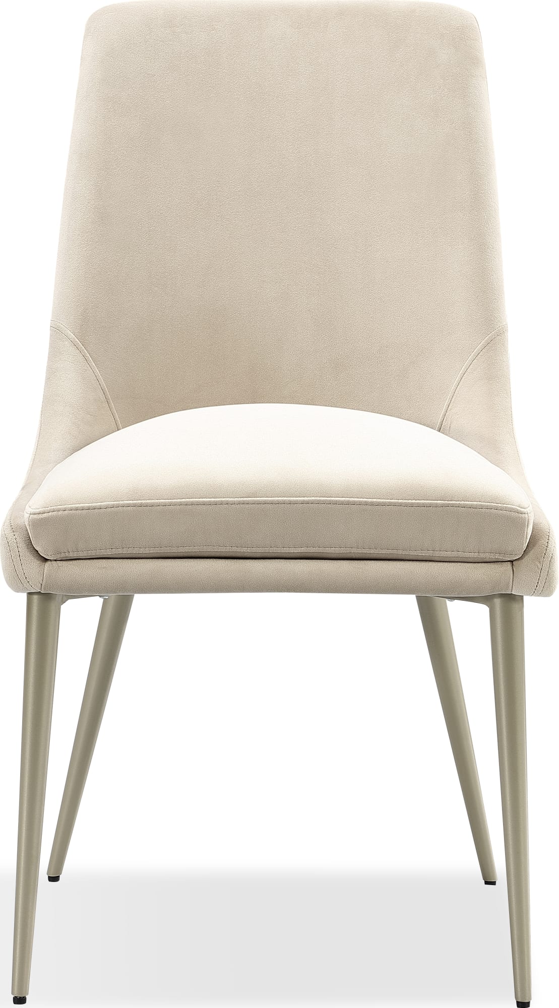Winston Cream/Champagne Upholstered Metal Leg Dining Chair (Set of 2)