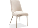 Winston Cream/Champagne Upholstered Metal Leg Dining Chair (Set of 2)