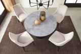 Winston Grigio Stone Top Metal Base Round Dining Table by Modus Furniture at Eve Furniture