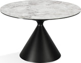 Winston Grigio Stone Top Metal Base Round Dining Table by Modus Furniture at Eve Furniture