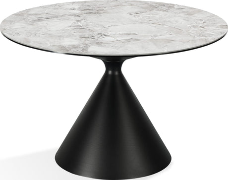 Winston Grigio Stone Top Metal Base Round Dining Table by Modus Furniture at Eve Furniture