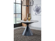 Winston Grigio Stone Top Metal Base Round Dining Table by Modus Furniture at Eve Furniture