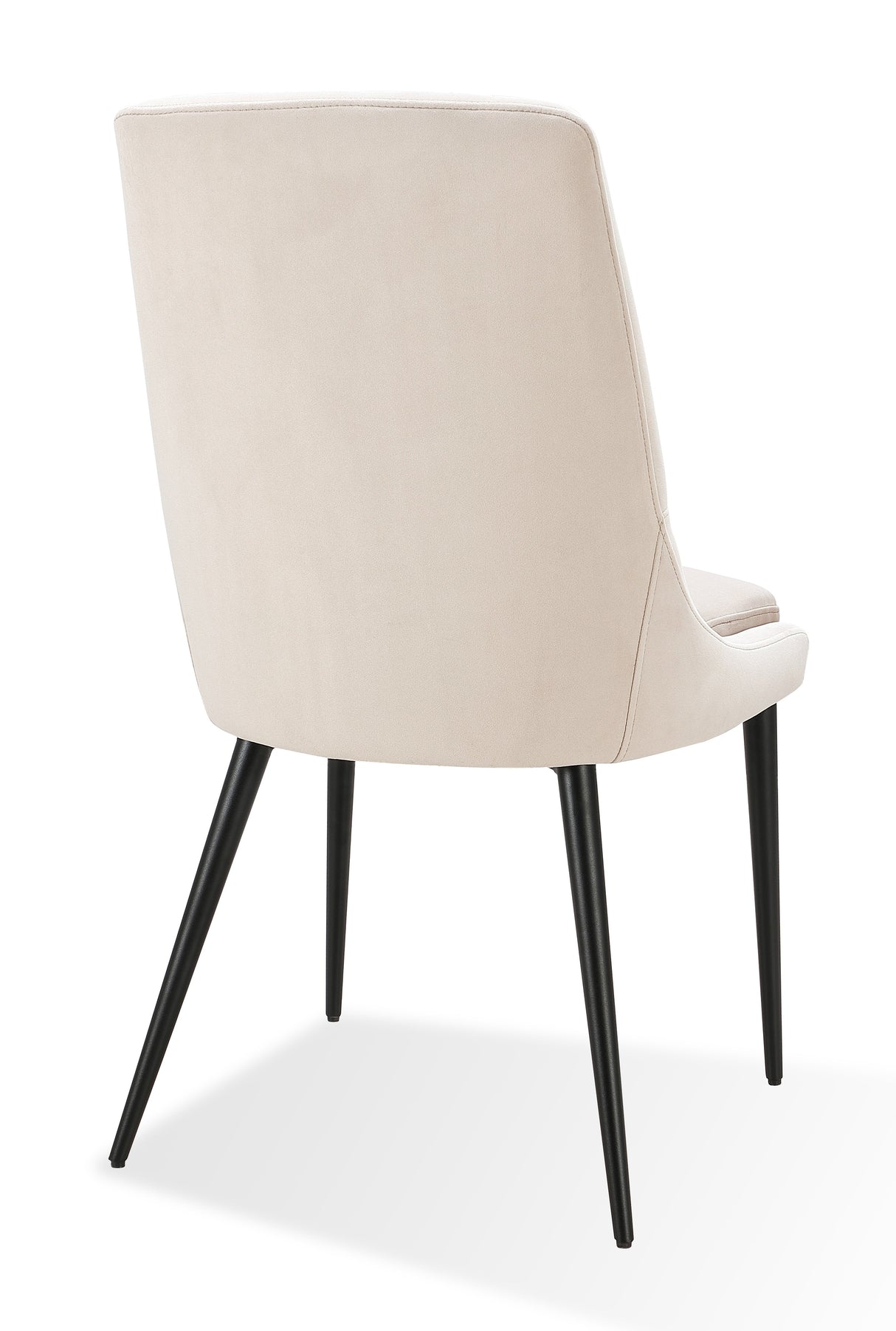 Winston Upholstered Metal Leg Dining Chair in Cream and Black (Set of 2) by Modus Furniture at Eve Furniture