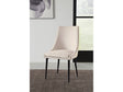 Winston Upholstered Metal Leg Dining Chair in Cream and Black (Set of 2) by Modus Furniture at Eve Furniture