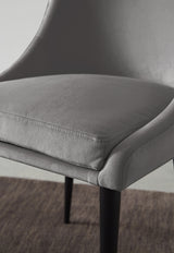 Winston Upholstered Metal Leg Dining Chair in Goose and Black (Set of 2) by Modus Furniture at Eve Furniture
