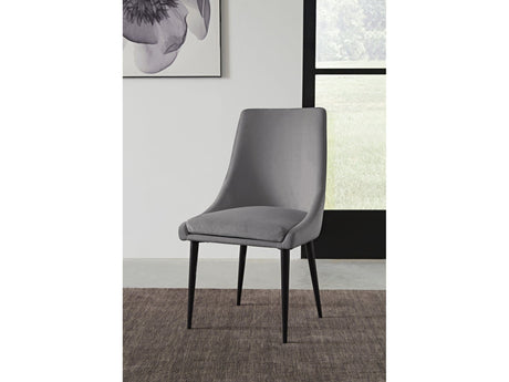Winston Upholstered Metal Leg Dining Chair in Goose and Black (Set of 2) by Modus Furniture at Eve Furniture