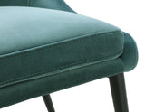 Winston Upholstered Metal Leg Dining Chair in Smoked Green and Black (Set of 2) by Modus Furniture at Eve Furniture