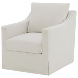 Winter Beige Upholstered Sloped Arm Accent Swivel Chair by Coaster at Eve Furniture