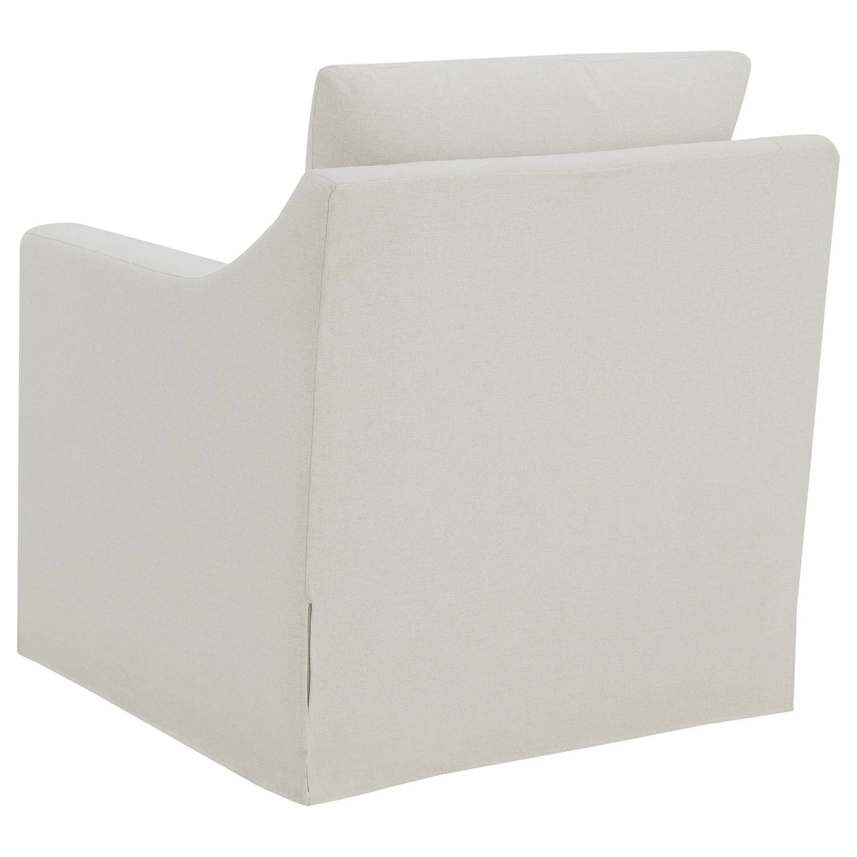 Winter Beige Upholstered Sloped Arm Accent Swivel Chair by Coaster at Eve Furniture