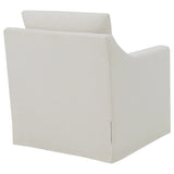 Winter Beige Upholstered Sloped Arm Accent Swivel Chair by Coaster at Eve Furniture