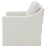 Winter Beige Upholstered Sloped Arm Accent Swivel Chair by Coaster at Eve Furniture