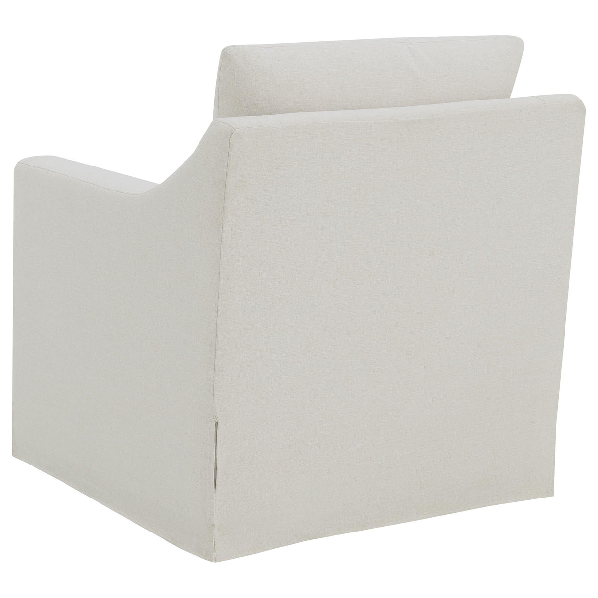 Winter Beige Upholstered Sloped Arm Accent Swivel Chair by Coaster at Eve Furniture