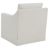 Winter Beige Upholstered Sloped Arm Accent Swivel Chair by Coaster at Eve Furniture