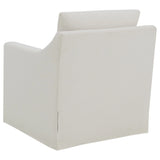 Winter Beige Upholstered Sloped Arm Accent Swivel Chair by Coaster at Eve Furniture
