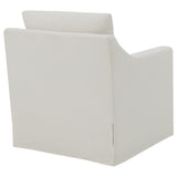 Winter Beige Upholstered Sloped Arm Accent Swivel Chair by Coaster at Eve Furniture