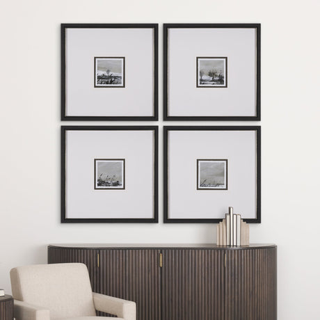 Winter Day III by Mercana Studio a Hand Embellished Textured Framed Art Print Matted under Glass by Mercana at Eve Furniture