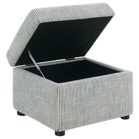 Winter Gray Upholstered Hydraulic Lift Top Storage Ottoman by Coaster at Eve Furniture