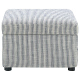Winter Gray Upholstered Hydraulic Lift Top Storage Ottoman by Coaster at Eve Furniture