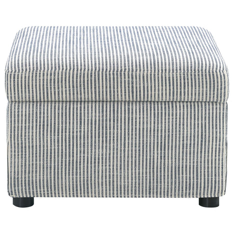 Winter Gray Upholstered Hydraulic Lift Top Storage Ottoman by Coaster at Eve Furniture