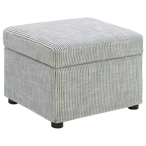 Winter Gray Upholstered Hydraulic Lift Top Storage Ottoman by Coaster at Eve Furniture